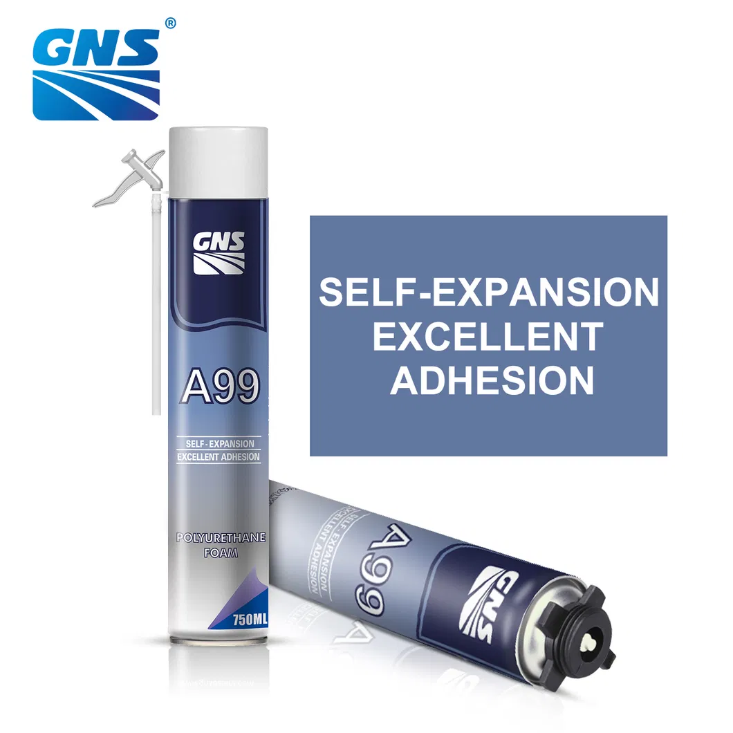 750ml Expansion Door and Window Filling Expanding Sealing PU Spray Polyurethane Foam Adhesive