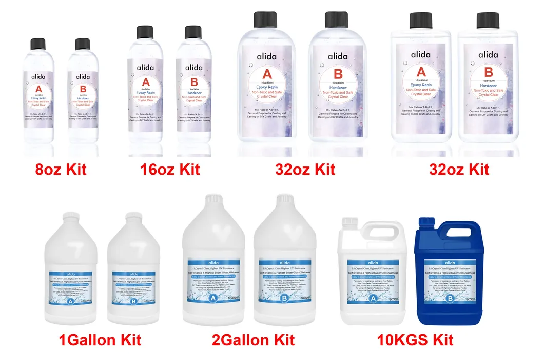Alida Resin Kit Resin in Bulk Resin Jewellry Crystal Clear Epoxy Resin for Gift Lamp