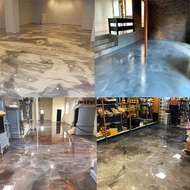 Epoxy Metallic Self Levelling Resin Flooring Pearl