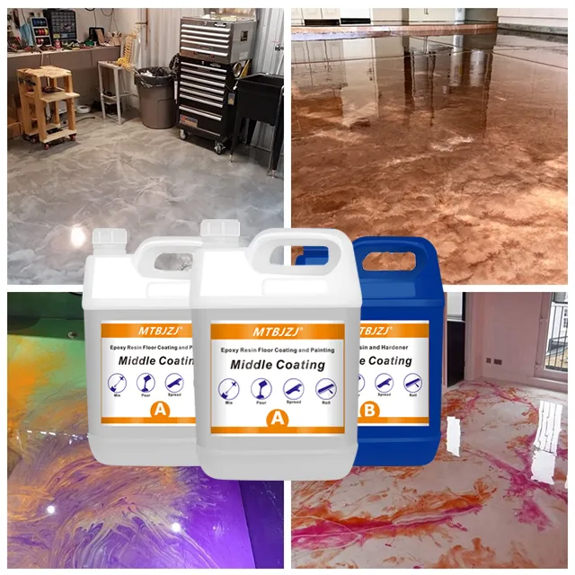 Epoxy Metallic Self Levelling Resin Flooring Pearl