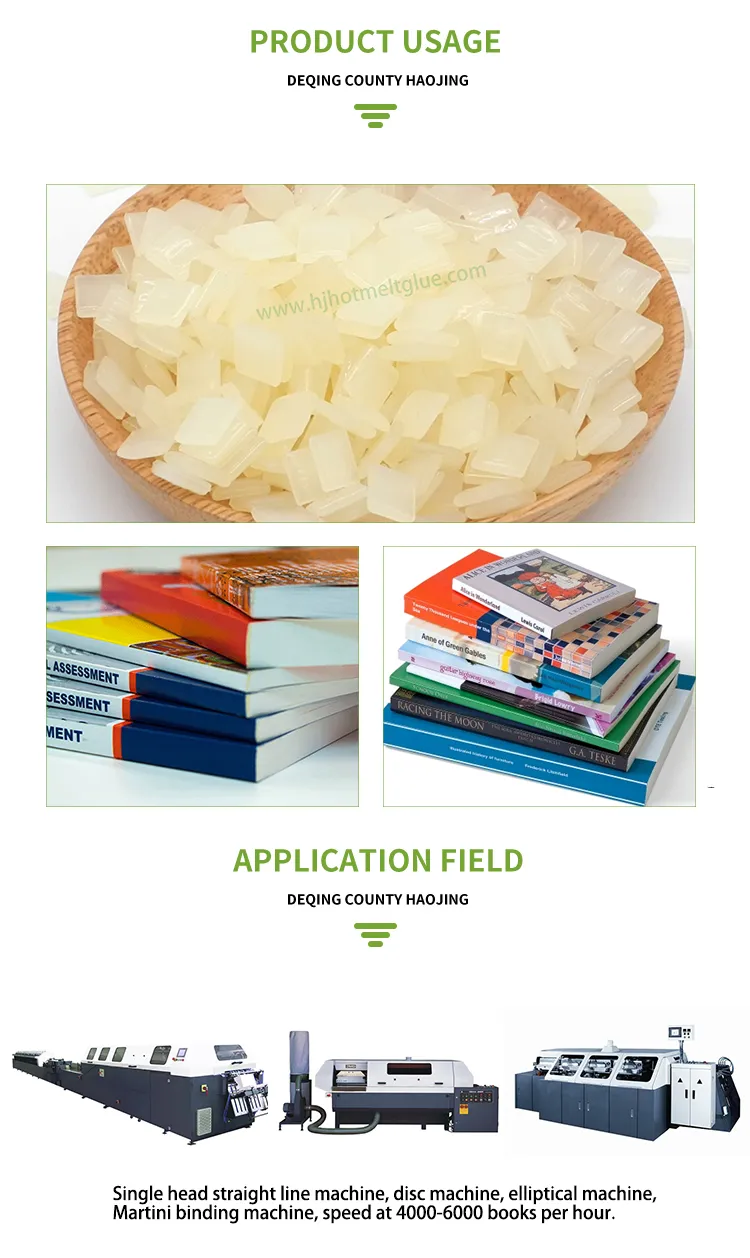 EVA Yellowish Hot Melt Glue Adhesive for Cover Books Binding in Offest Paper Used