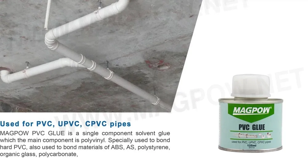 Fast Setting Low Voc Clear PVC Solvent Cement Adhesive