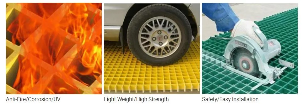 Fiberglass Grating Panels FRP /GRP Fiberglass Product Floor Drain Grating