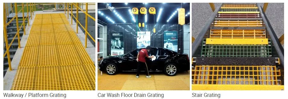 Fiberglass Grating Panels FRP /GRP Fiberglass Product Floor Drain Grating