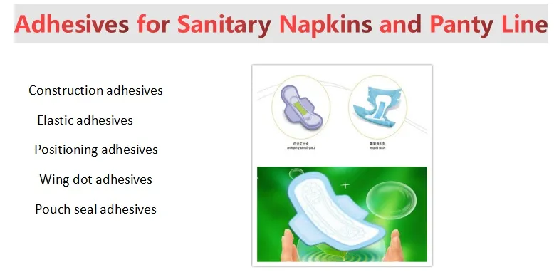 High Quality Odorless Positioning Glue Lady Napkins Sanitary Napkins Hot Melt Adhesive