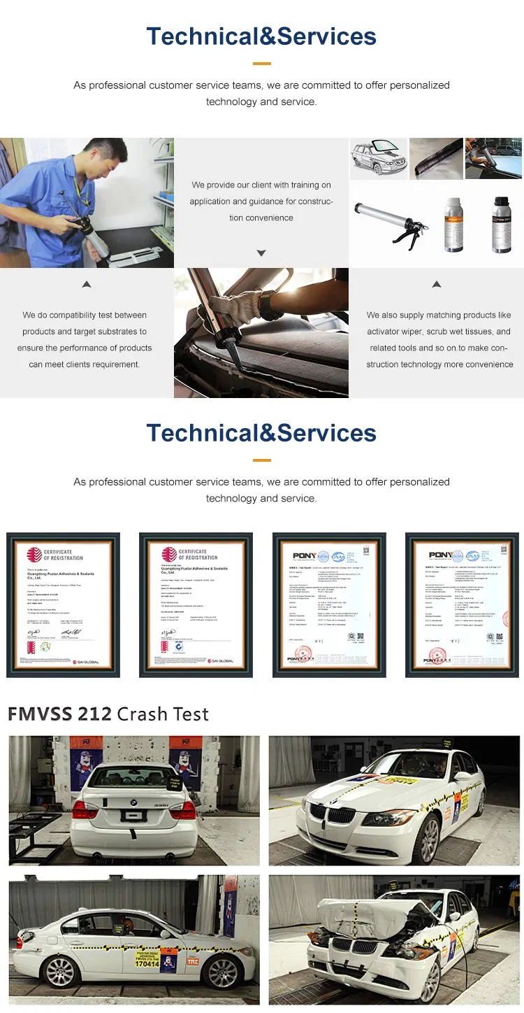 High Strength PU Sealant for Windshield Car Glass Bonding Urethane Adhesive