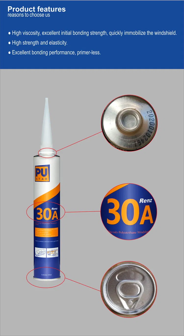 High Strength PU Sealant for Windshield Car Glass Bonding Urethane Adhesive