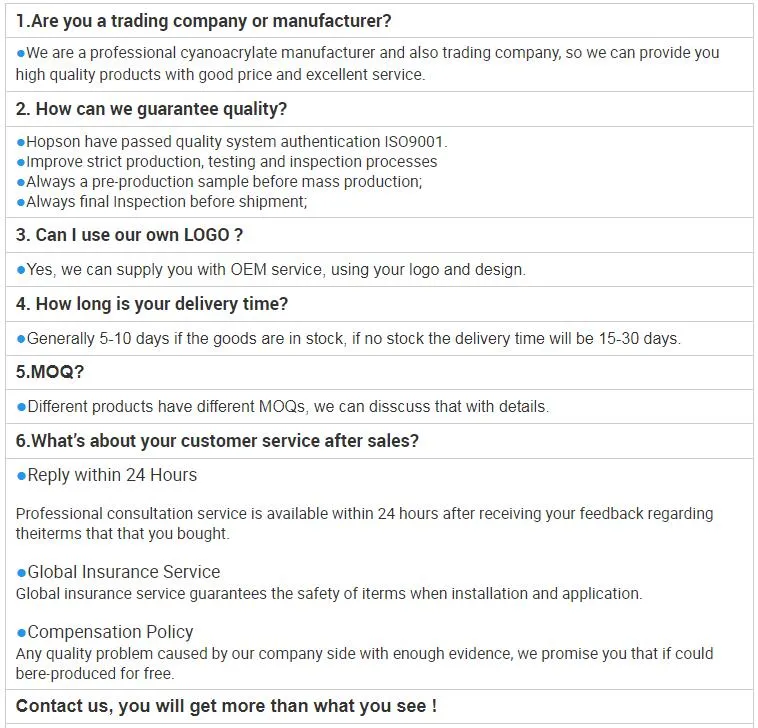 Hopson Super Glue 7ml Aluminum Tube Package All Purpose Glue