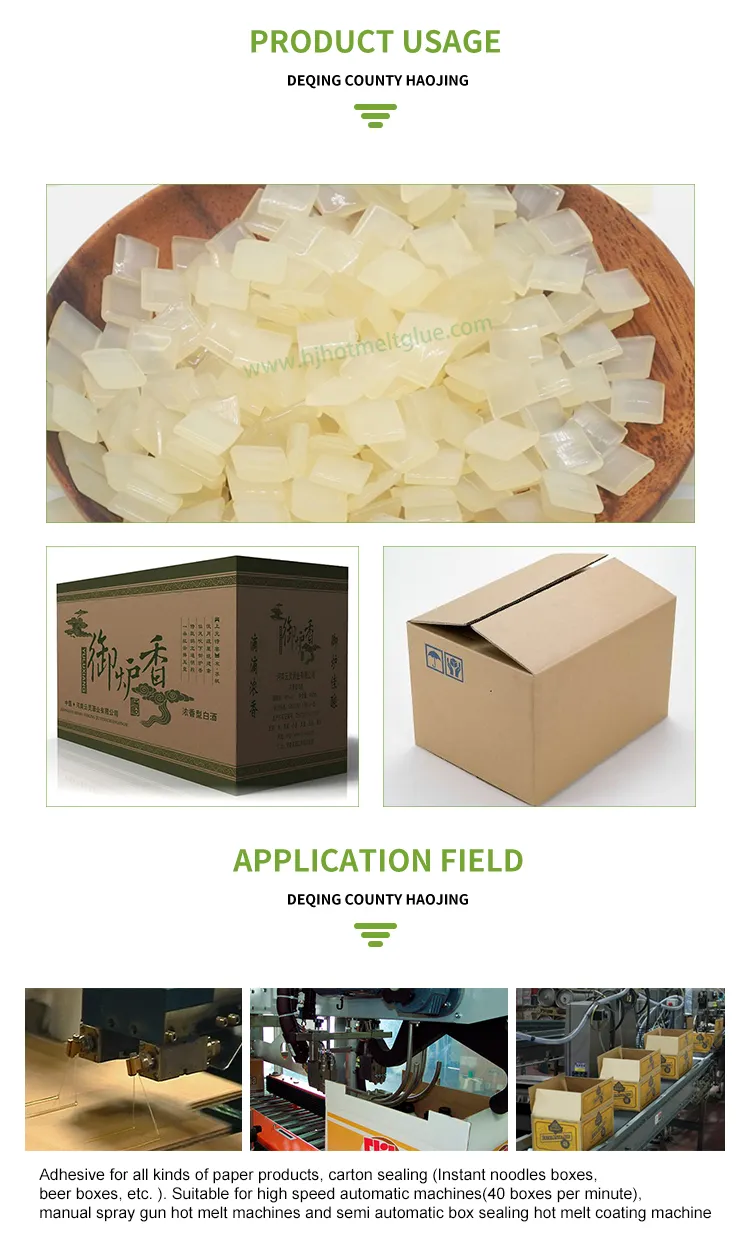 Light Yellow EVA Hotmelt Glue Adhesive for Carton Boxes Closing Packaging with High Quality