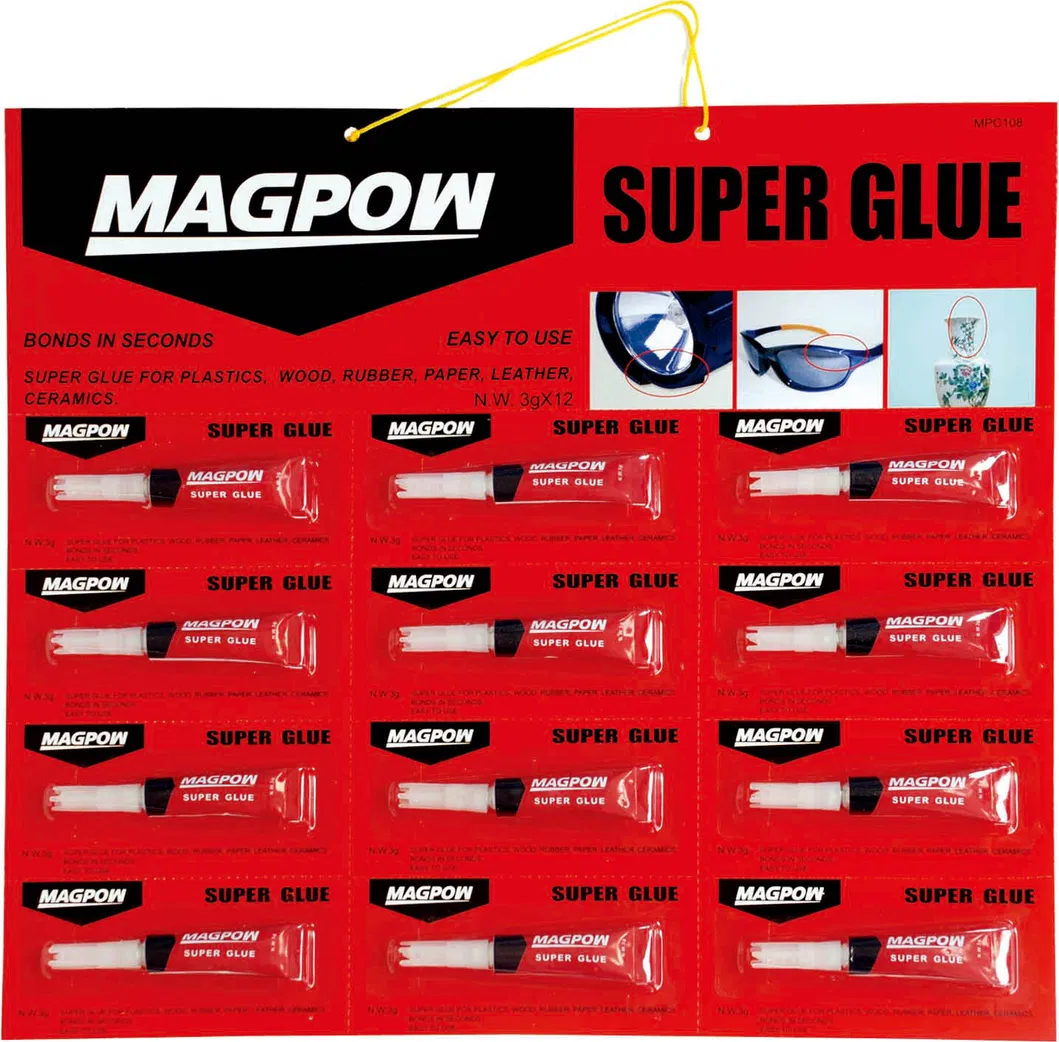 Magpow 100% Cyanoacrylate Adhesive Fast Curing&Stong Bonding Instant Super Glue/Power Glue /Hotsale Glue Worldwide