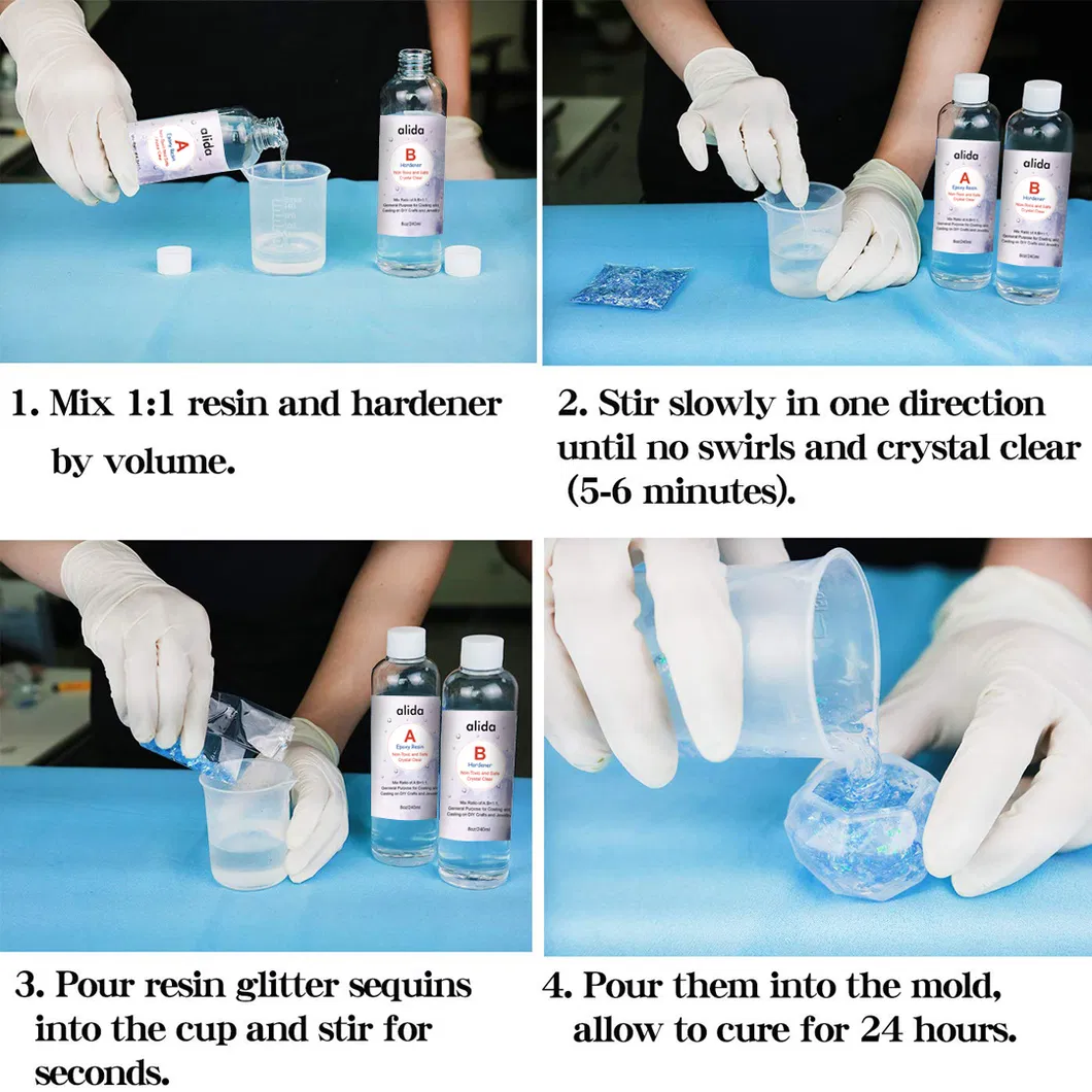 Manufacturer Clear Epoxy Resin and Hardener for Art Works