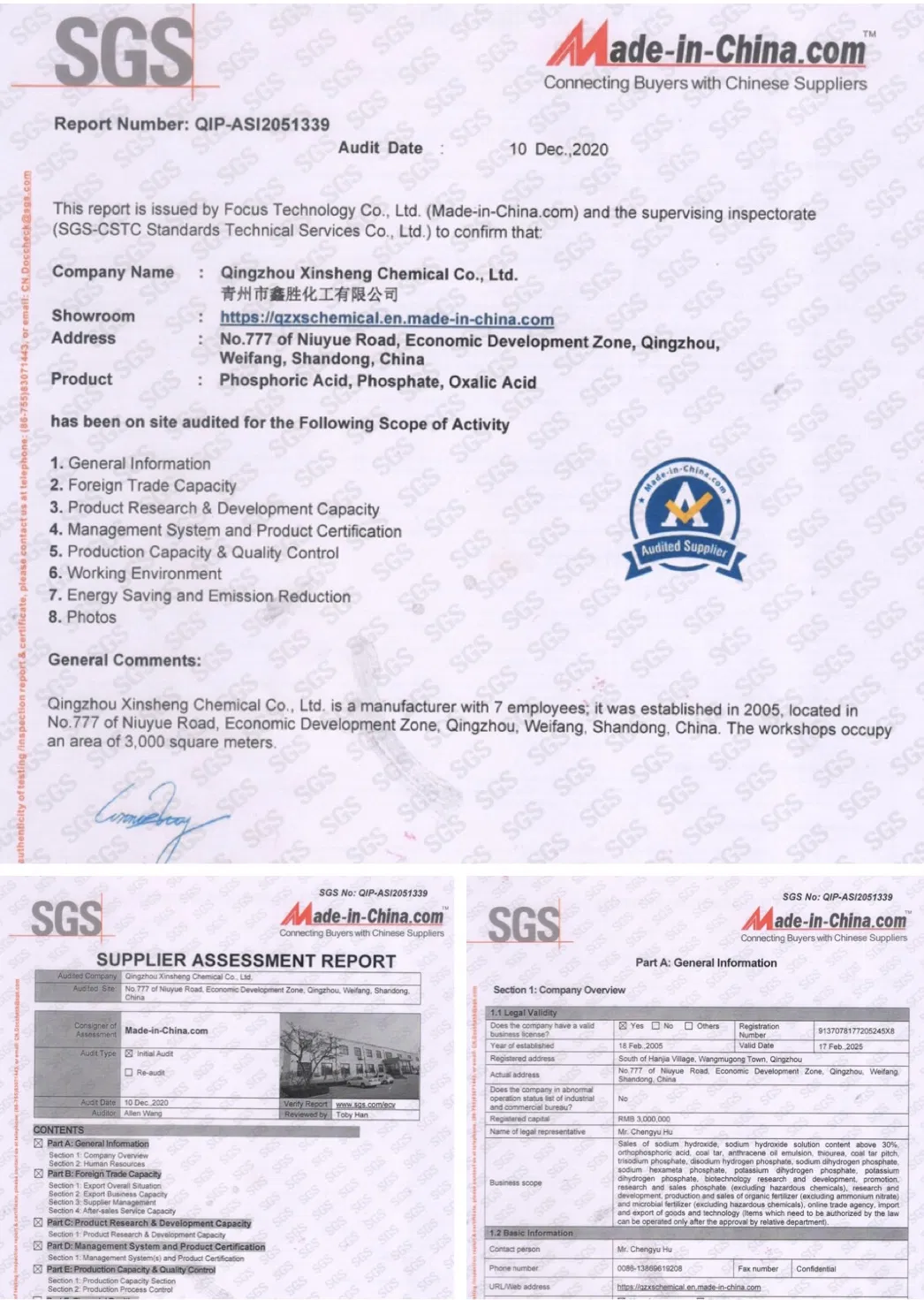 Msp Sodium Dihydrogenphosphate 98%Min Xinsheng Factory Direct Selling Additives for Industrial Chemical Products