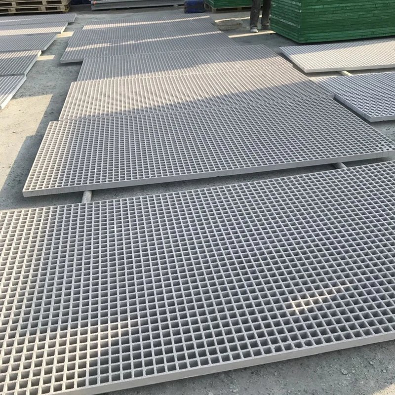 Non- Conducting Fiberglass FRP Deck Grates Slip Resistant FRP Flooring Grating for Transformer Substation