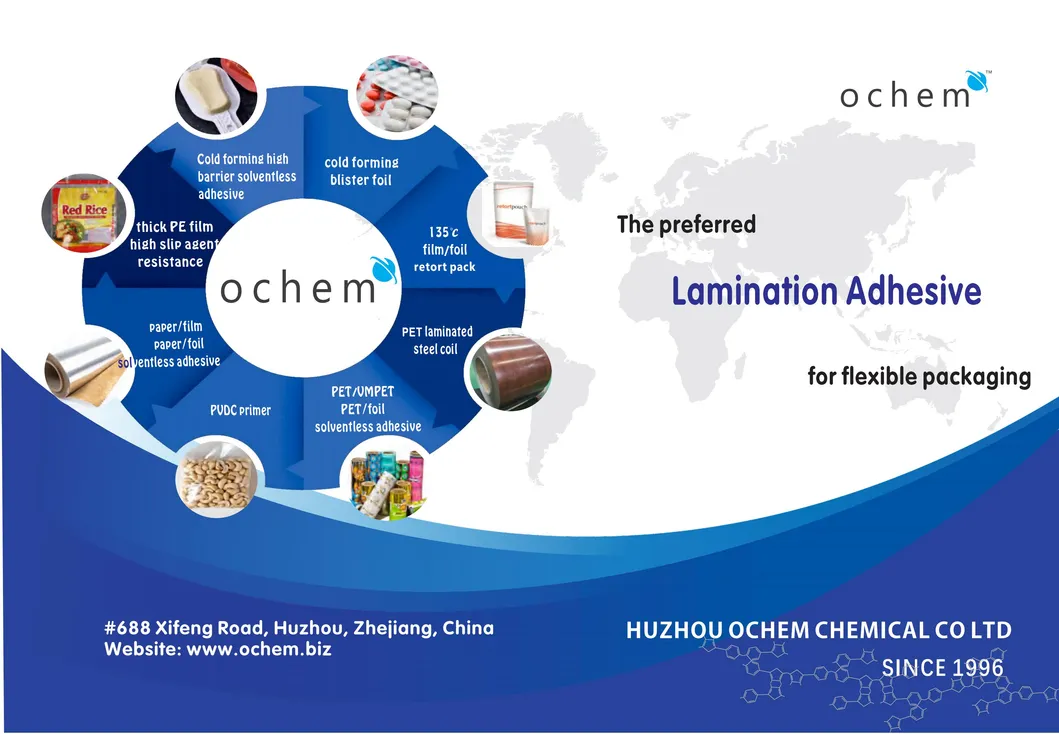 Ochem Sf9080 Mono Component Solvent Free Adhesive for Paper/Foil Zipper Packaging