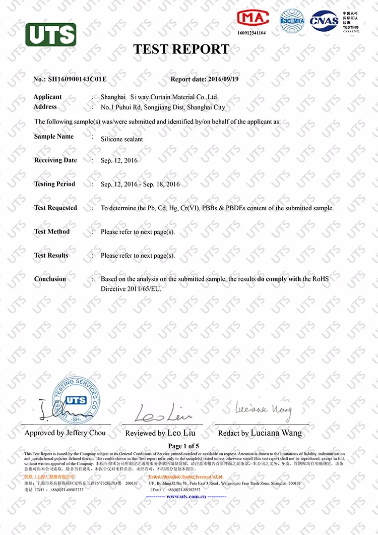 OEM Wholesale New Design Ms Silicone Sealant Polymer