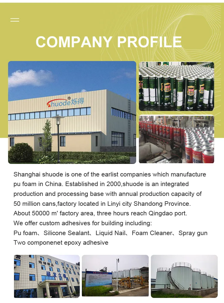 PU-Fa3+750ml Supplied From Shuode Factory High Density 100% White PU Foam Spray