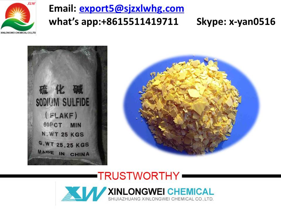 Sodium Sulfide Red /Yellow Flake 60%Min Industrial Grade