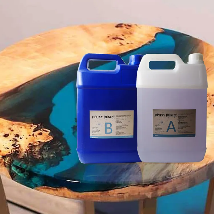 Two Components Wholesale Crystal Epoxy Resin Clear Liquid for Adhesive Glue Crystal for Epoxy Resin for 3D Floor Paint