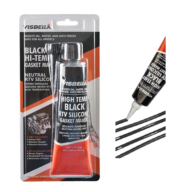 Visbella 85ml High Temp Black RTV Silicone Gasket Maker